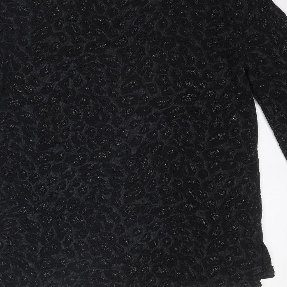 Womens UK Size 12 Principles Black Basic Blouse