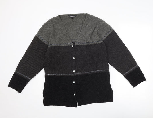 Womens UK Size S Debbie Morgan Grey Cardigan Jumper