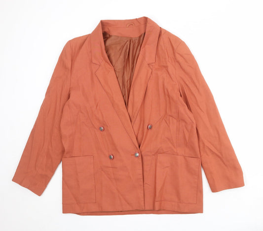 Womens UK Size 14 Debenhams Regular Orange Suit Jacket