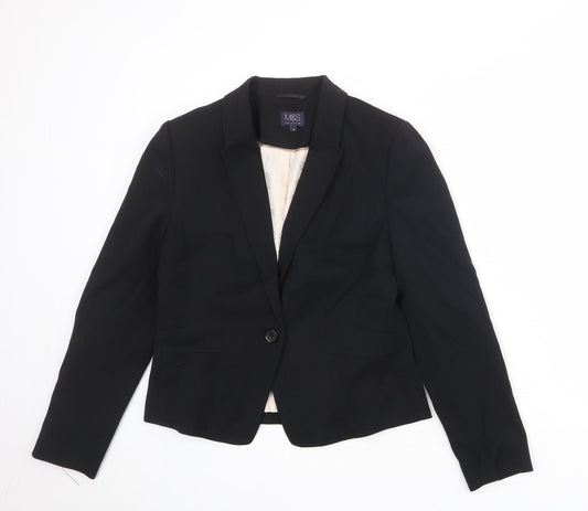 Womens UK Size 12 Marks and Spencer Regular Black Blazer