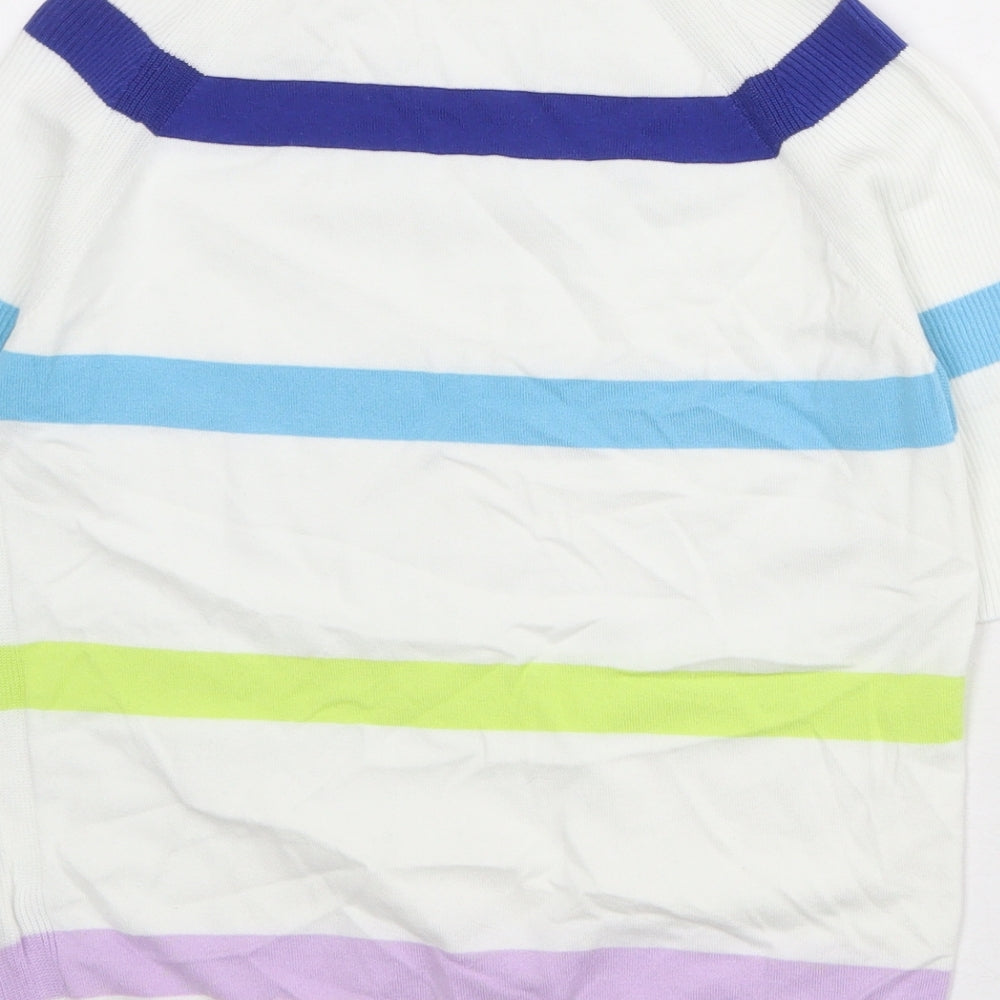 Womens UK Size S Marks and Spencer White Pullover Jumper