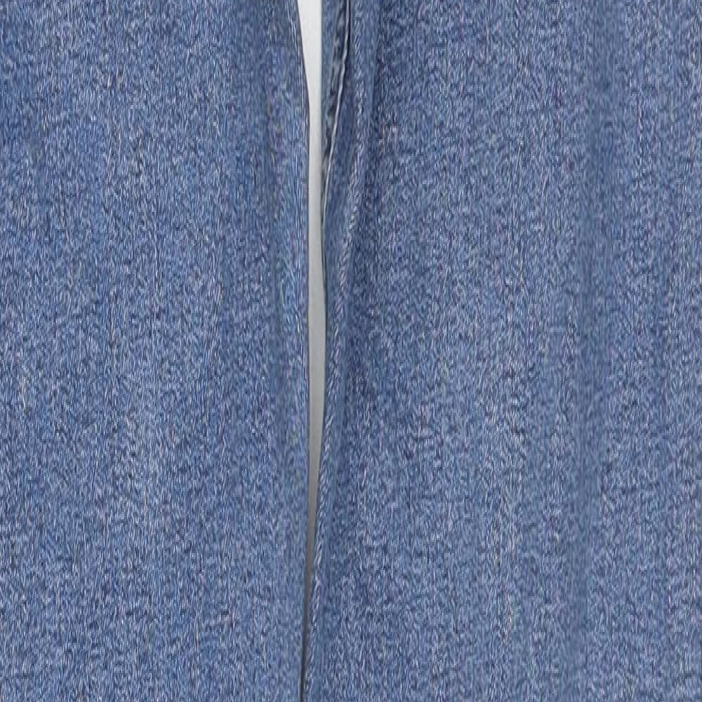 Topshop Womens Blue Cotton Skinny Jeans Size 25 in L34 in Regular Zip