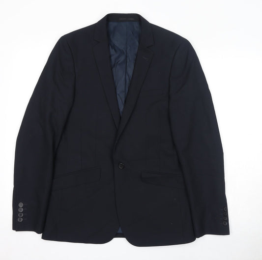 Mens UK Size 38 ASOS Regular Black Suit Jacket