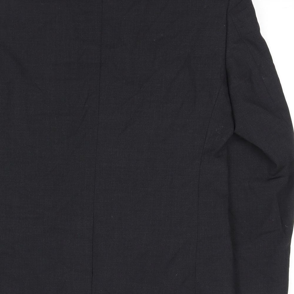 Mens UK Size 38 Charlton Gray Regular Black Suit Jacket