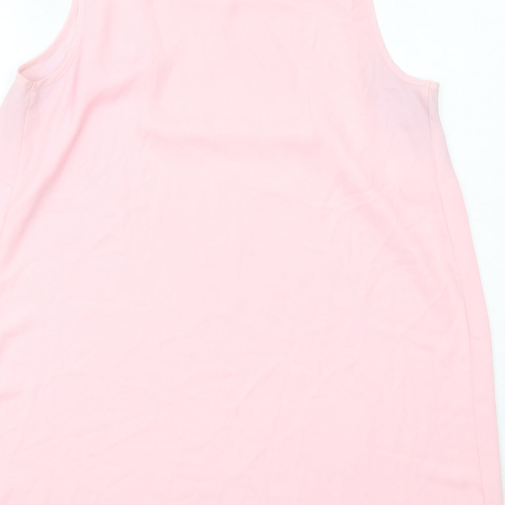 Evans Womens Pink Polyester Basic Tank Size 16 Round Neck