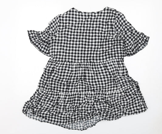 Womens UK Size 10 Izabel London Black Basic Blouse