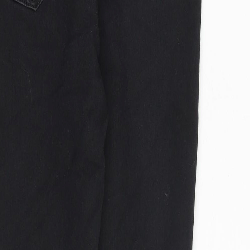 Topshop Womens Black Cotton Skinny Jeans Size 26 in Regular Zip