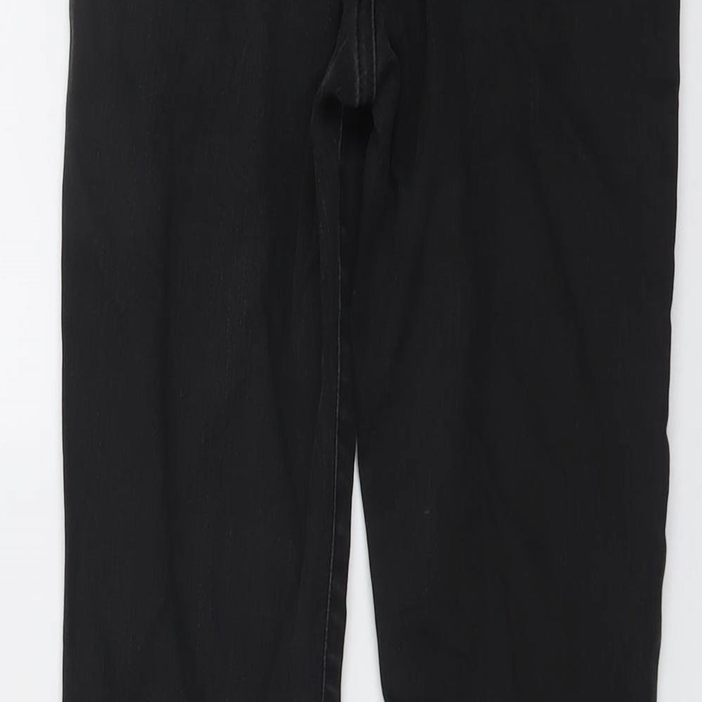 Topshop Womens Black Cotton Skinny Jeans Size 28 in L27 in Regular Button