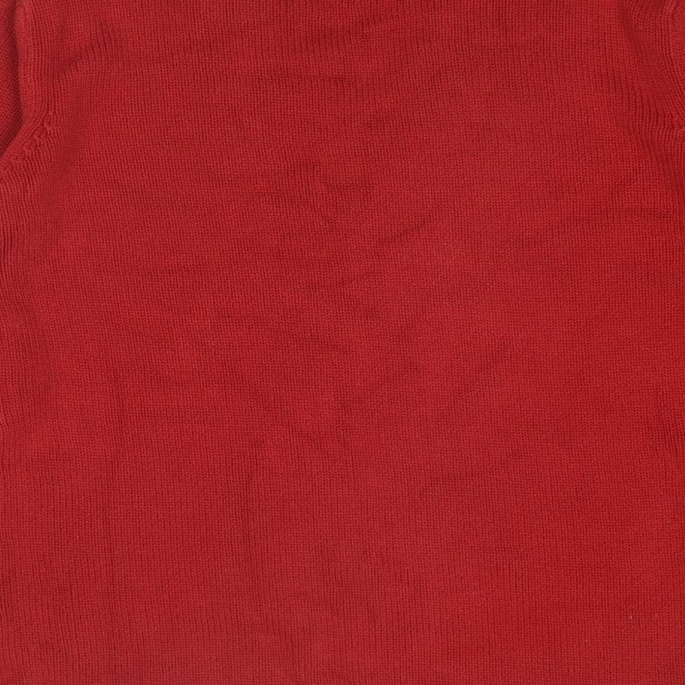 Womens UK Size L Jumper Red Pullover Jumper