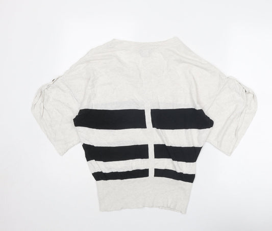 Womens UK Size 8 Topshop Beige Pullover Jumper