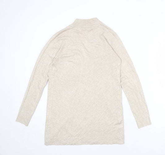 Womens UK Size XS Mango Beige Cardigan Jumper
