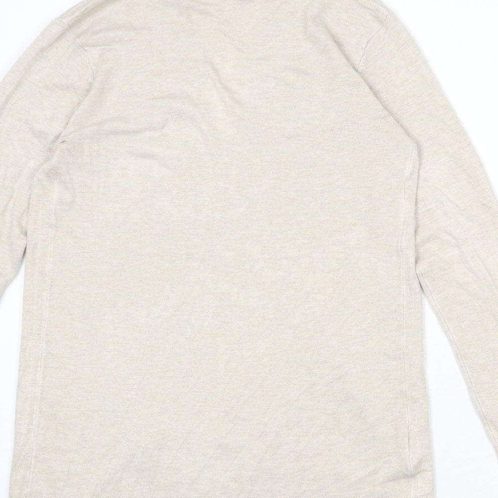 Womens UK Size XS Mango Beige Cardigan Jumper