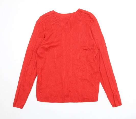Womens UK Size 18 Marks and Spencer Red Pullover Jumper