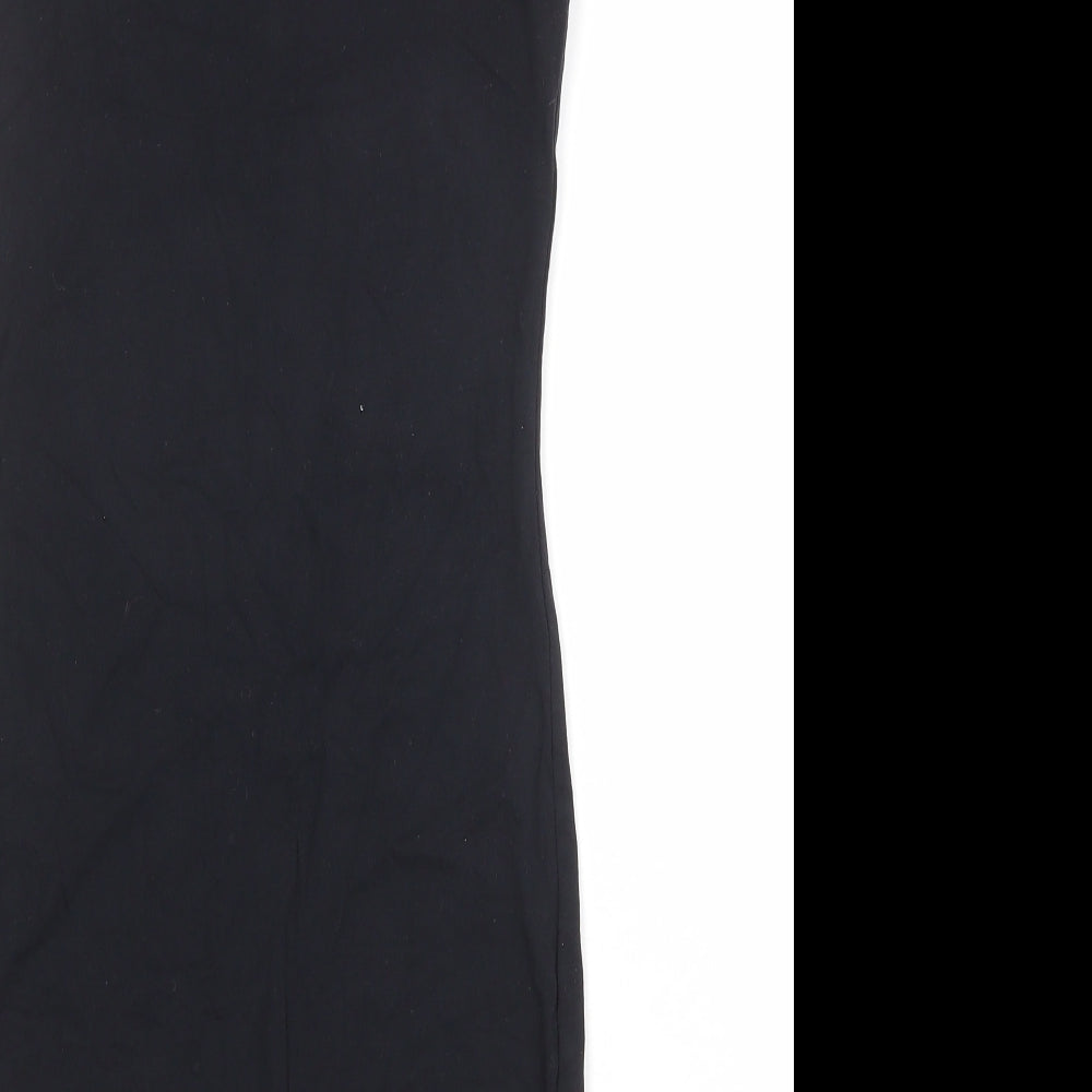 New Look Womens Black Cotton Bodycon Size 10 Round Neck Pullover