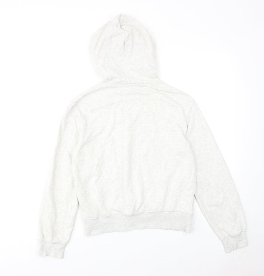 H&M Womens Grey Cotton Pullover Hoodie Size 2XS Pullover