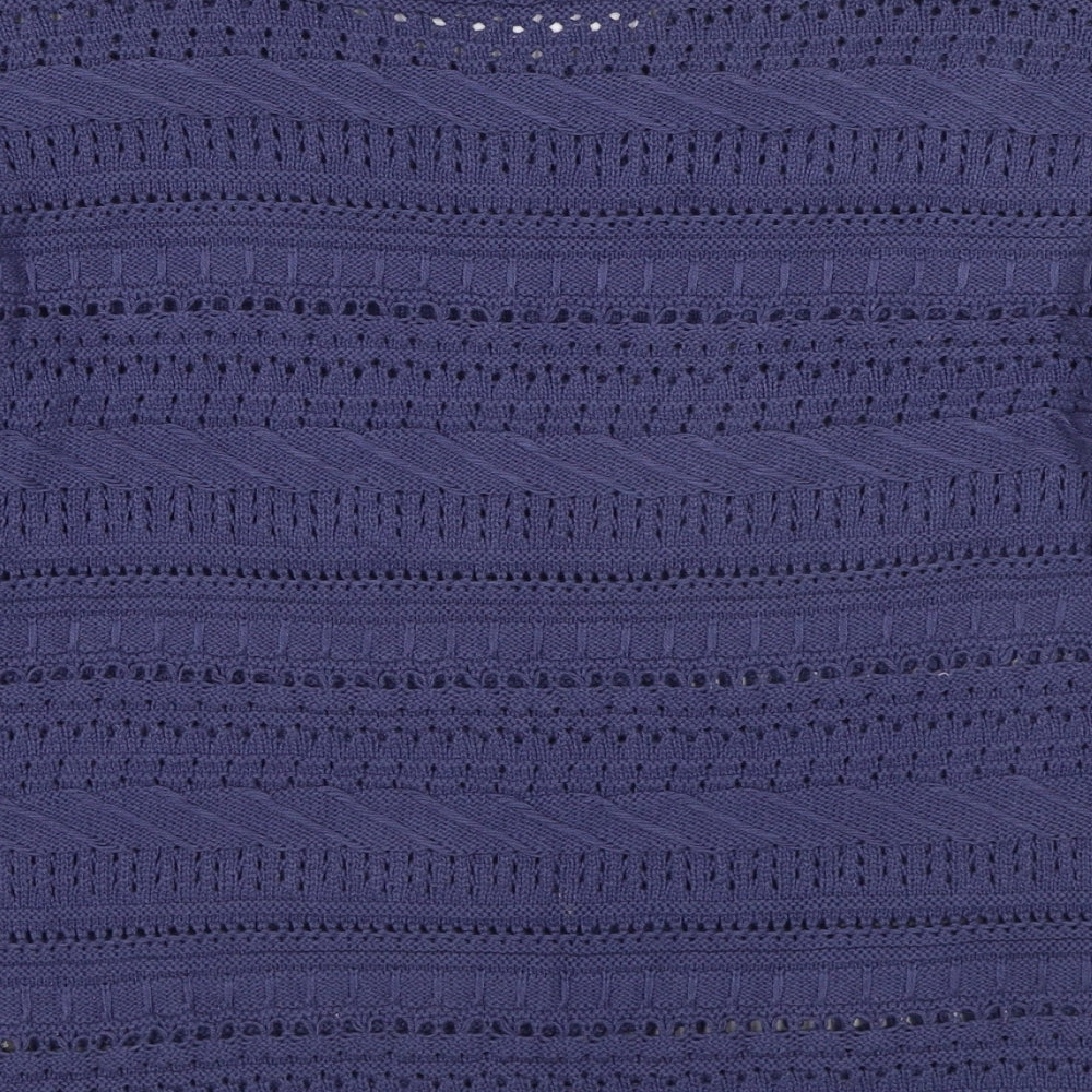 Womens UK Size 10 M&Co Blue Pullover Jumper