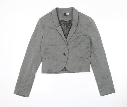 Womens UK Size 10 Divided by H&M Grey Jacket