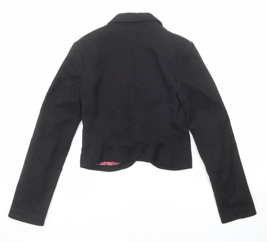 Divided by H&M Womens Black Jacket Blazer Size 6 Button