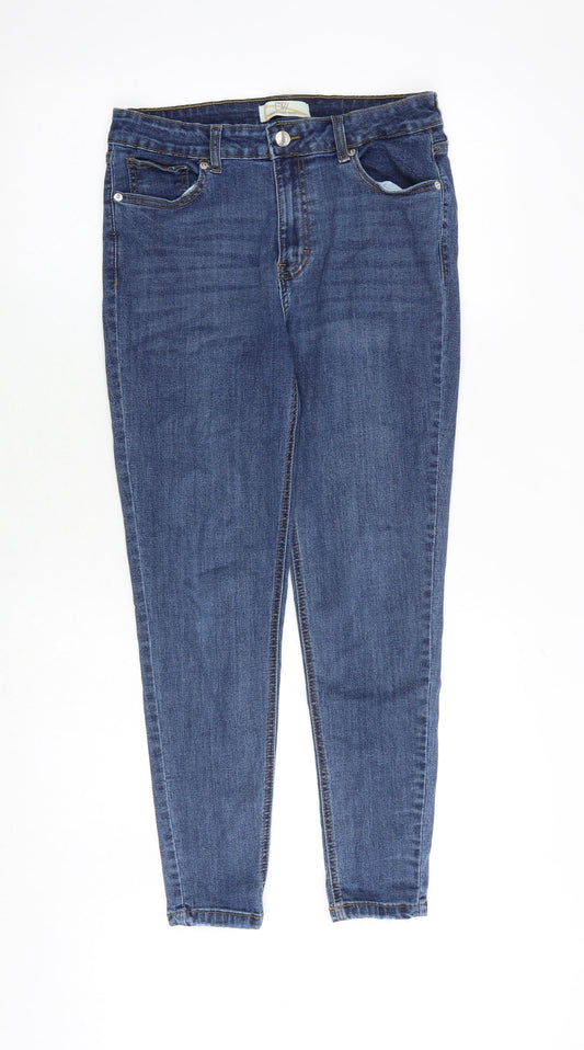 Womens UK Size 12 Dont think twice Slim Fit Skinny Blue Jeans