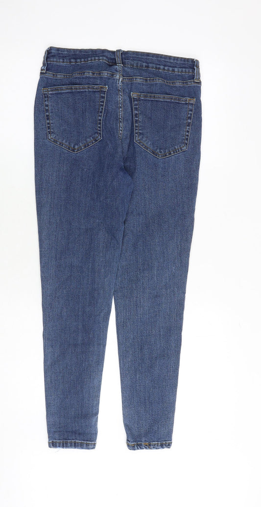 Dont think twice Womens Blue Cotton Skinny Jeans Size 12 Slim Zip