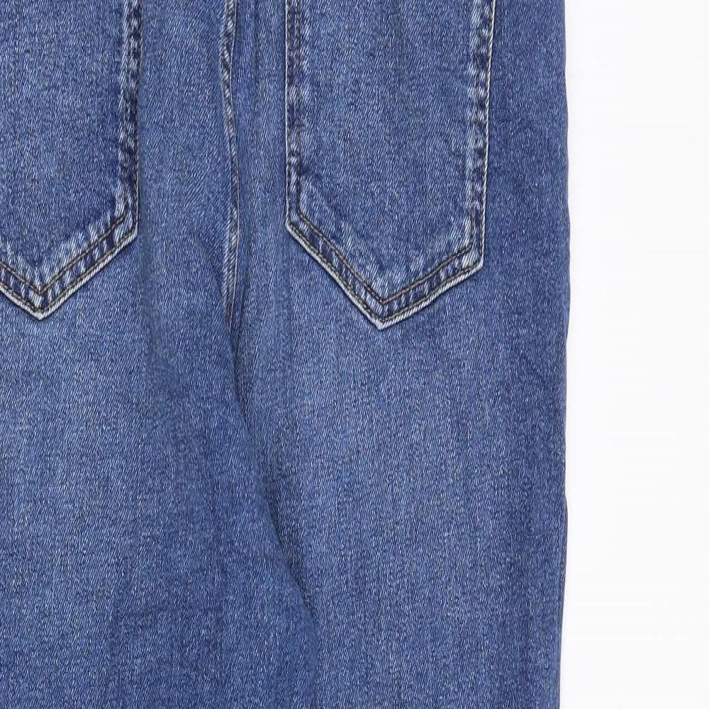 ASOS Womens Blue Cotton Tapered Jeans Size 32 in L32 in Regular Zip