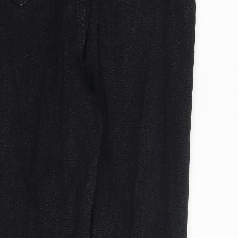 In the Style Womens Black Cotton Mom Jeans Size 8 Regular Zip