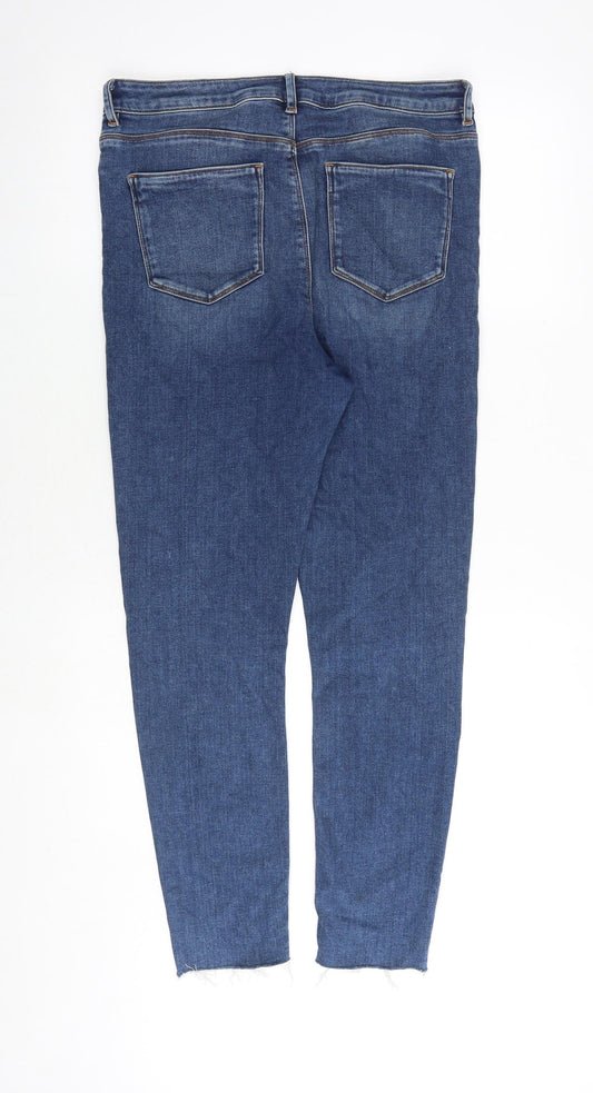 ASOS Womens Blue Cotton Skinny Jeans Size 32 in L32 in Slim Zip
