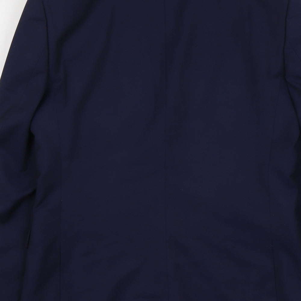 Mens UK Size 36 Moss London Regular Blue Suit Jacket