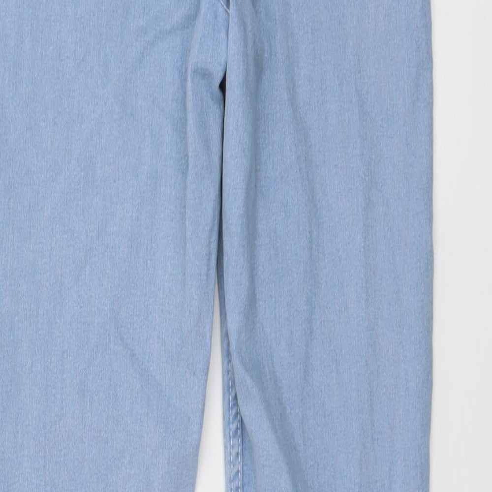 PRETTYLITTLETHING Womens Blue Cotton Skinny Jeans Size 6 L29 in Regular Button