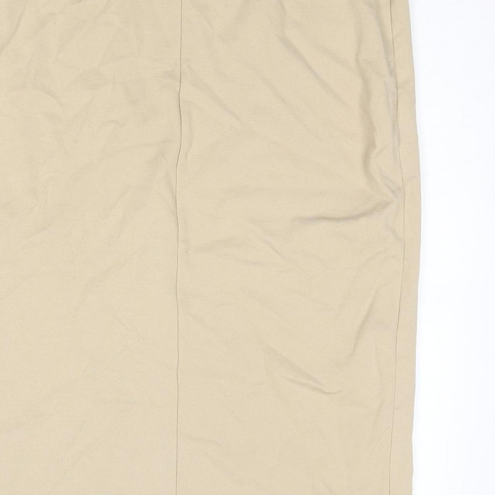 Debenhams Womens Beige Viscose Straight & Pencil Skirt Size 12
