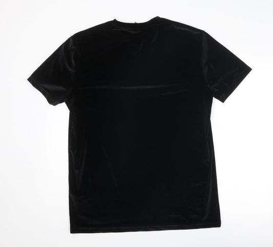 ASOS Womens Black Polyester T-Shirt Dress Size M Round Neck Pullover