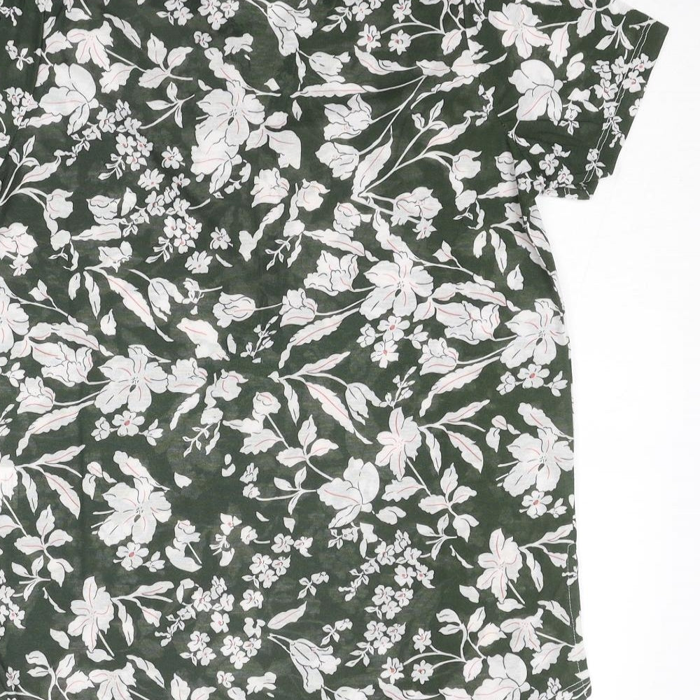 Womens UK Size S Encuentro Green Basic Blouse