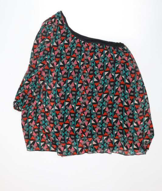 Womens UK Size 14 Be Beau Multicoloured Basic Blouse