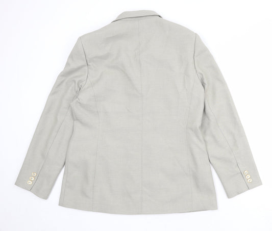 Debenhams Womens Grey Polyester Jacket Blazer Size 14