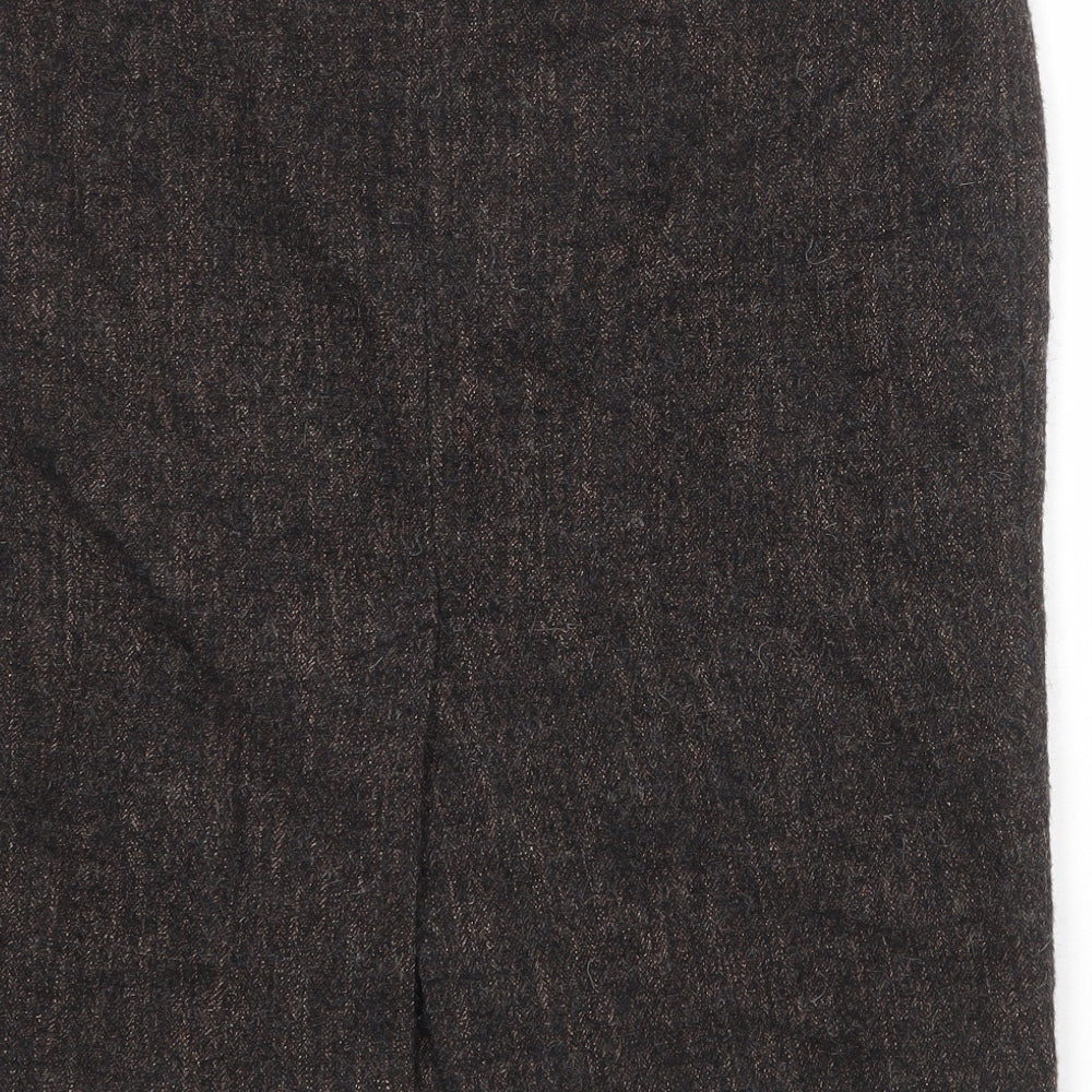 Sand Womens Brown Viscose A-Line Skirt Size 10 Zip