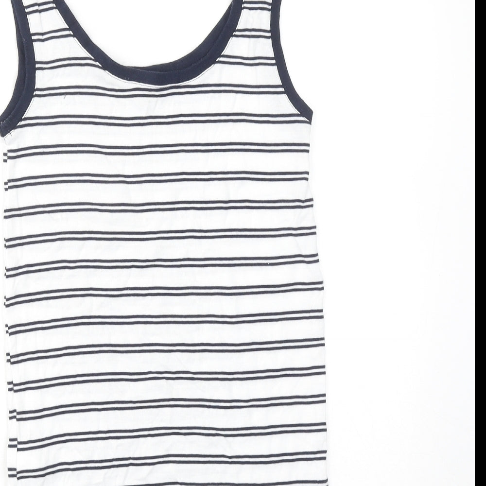 Womens UK Size 8 Marks and Spencer White Basic Tank