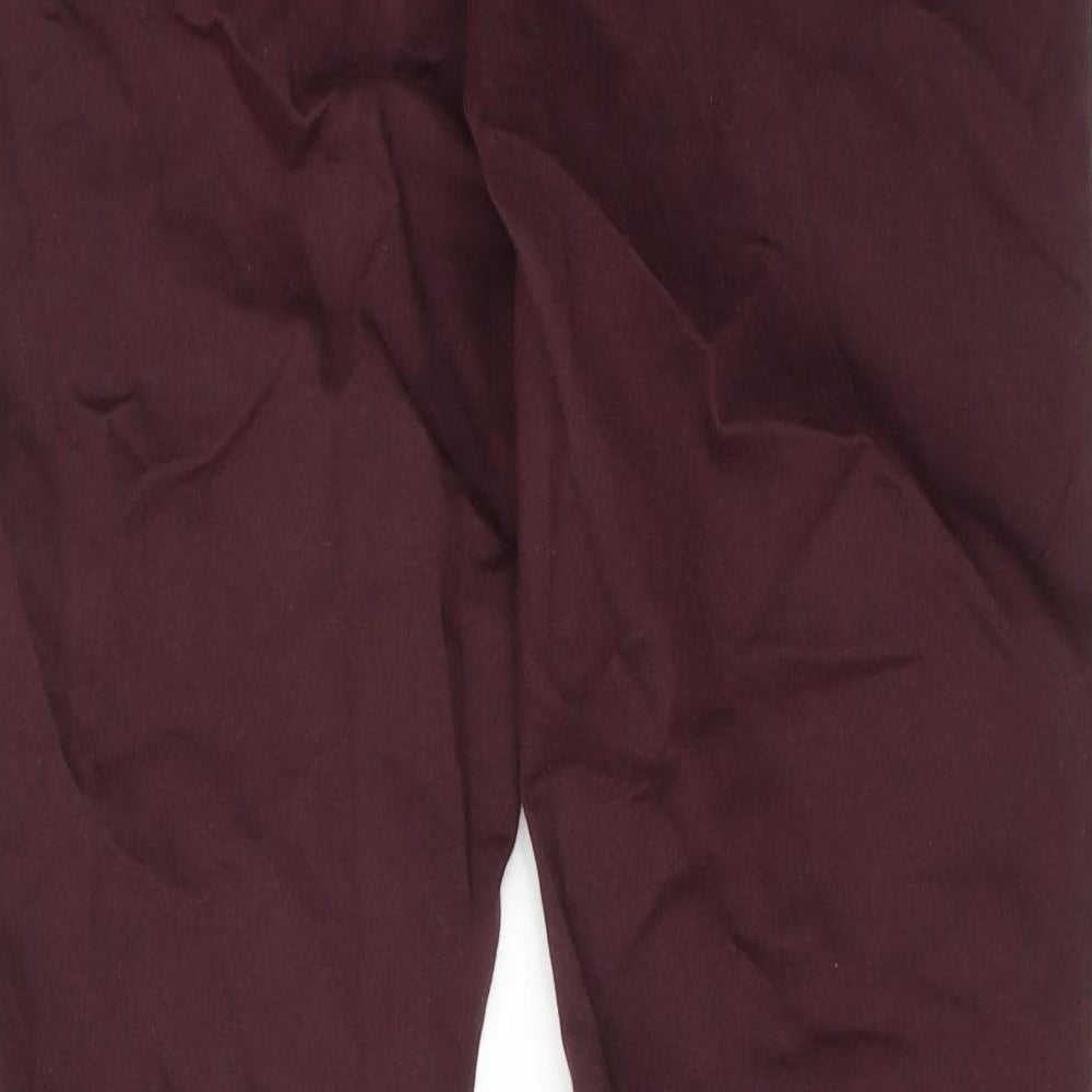 Topshop Womens Red Cotton Skinny Jeans Size 30 in L32 in Regular Zip