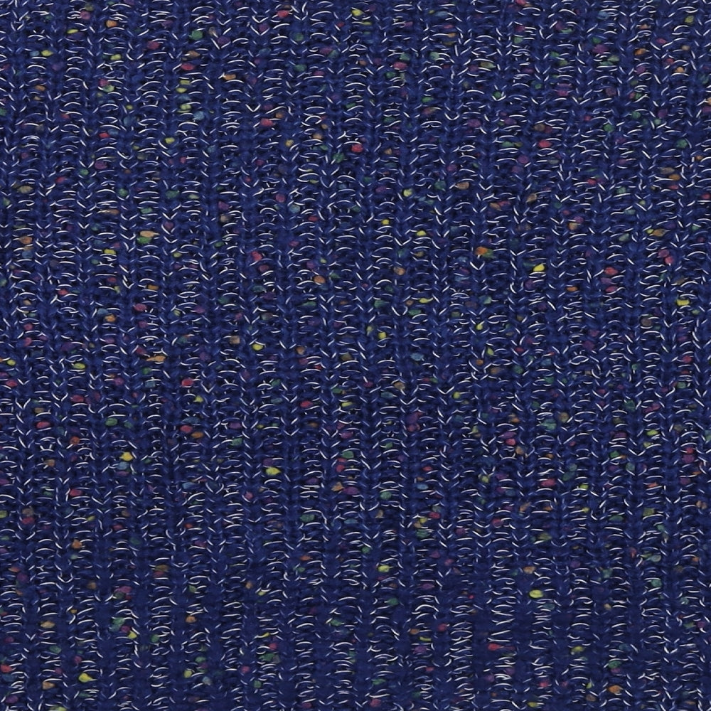 Apricot Womens Blue Round Neck Acrylic Pullover Jumper Size 14