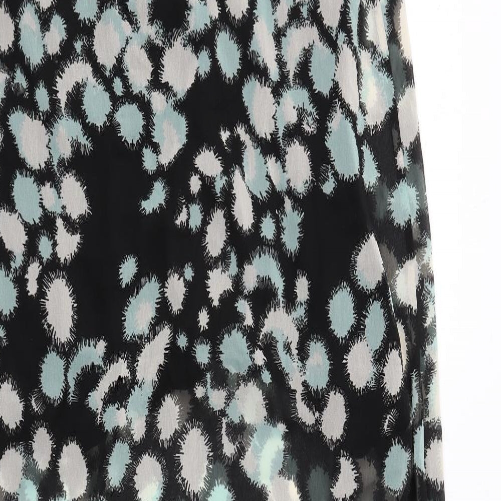 French Connection Womens Black Geometric Polyester Maxi Size M Round Neck Pullover