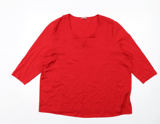 Womens UK Size 20 Gerry Weber Red Basic T-Shirt