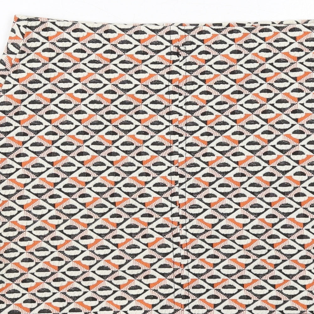 Pull&Bear Womens Multicoloured Geometric Polyester A-Line Skirt Size M