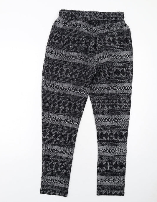 Womens UK Size S H&M Regular Fit Jogger Black Trousers