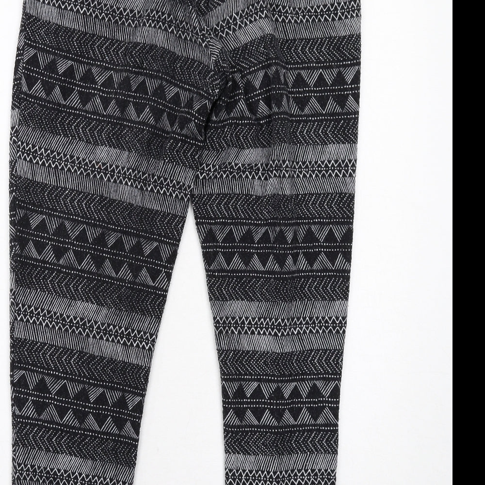 Womens UK Size S H&M Regular Fit Jogger Black Trousers