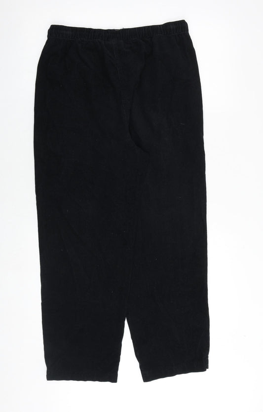 Womens UK Size 12 EWM Regular Fit Jogger Black Trousers