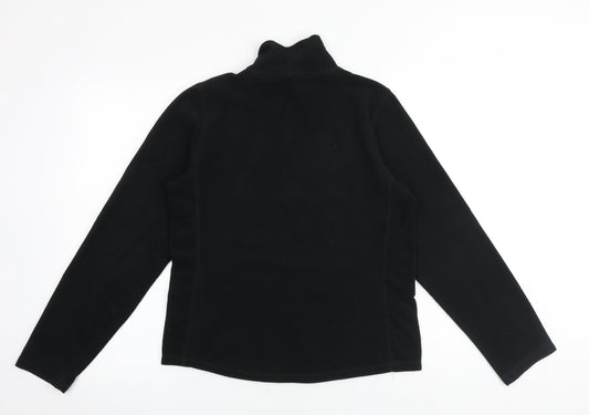 Gap Womens Black Polyester Pullover Sweatshirt Size S Zip