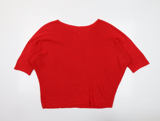 Womens UK Size M Isabella D. Red Pullover Jumper