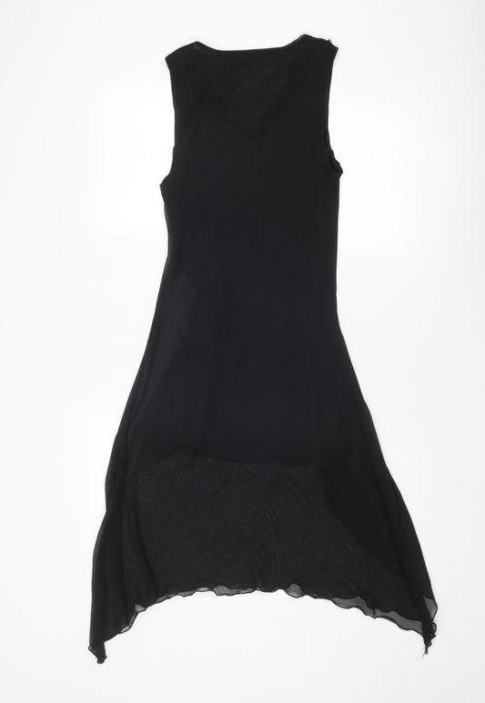 Pussycat London Womens Black Polyester Fit & Flare Size M Scoop Neck Pullover