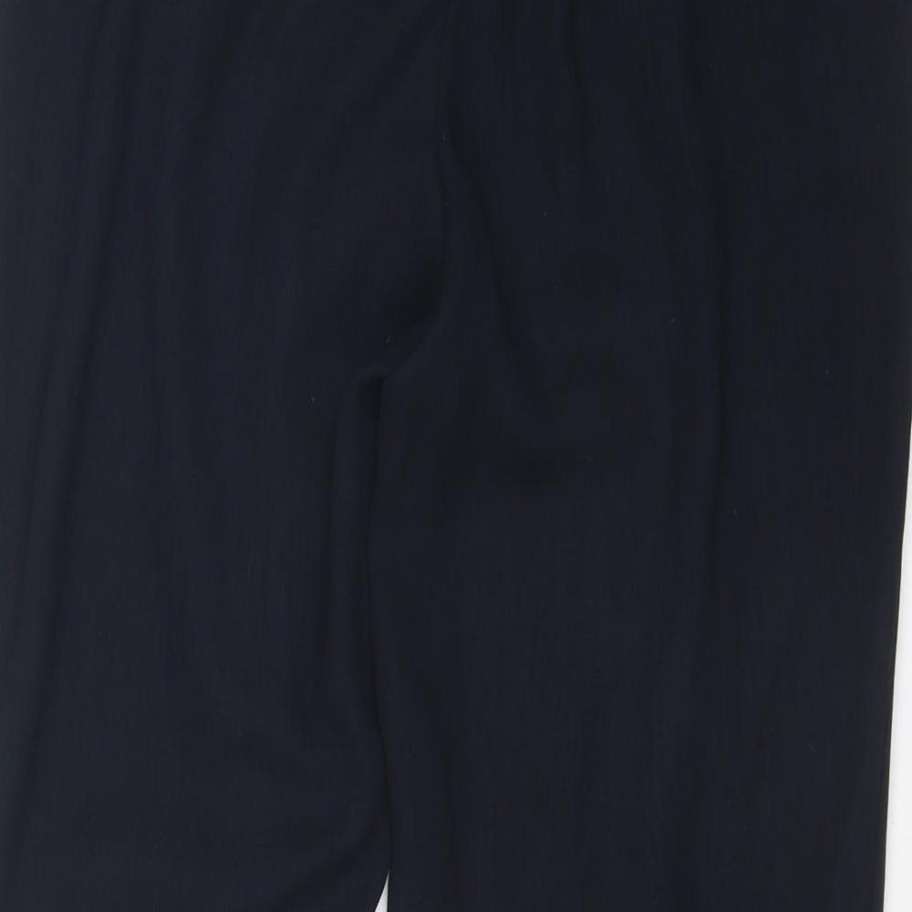 River Island Womens Blue Polyester Capri Trousers Size 10 Regular Zip