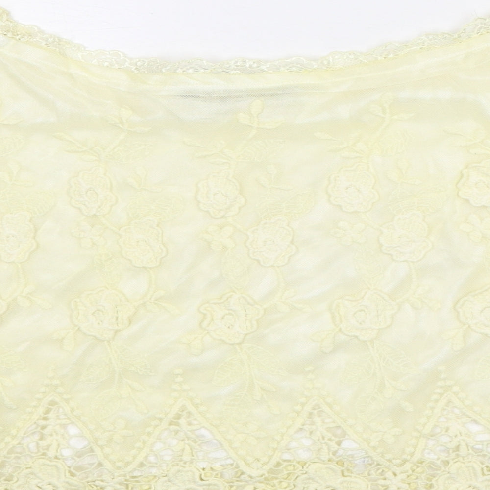 Womens UK Size S Parisian Collection Yellow Basic Blouse