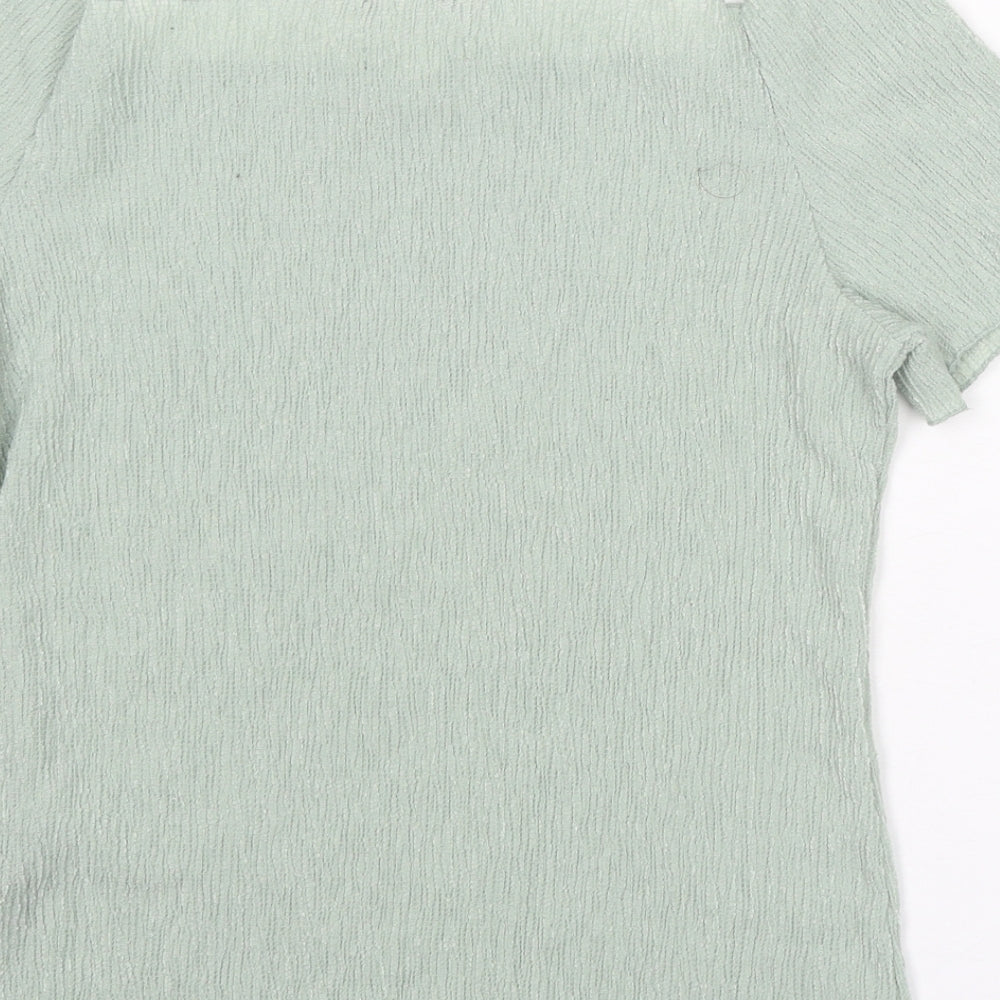 Womens UK Size L H&M Green Basic Blouse